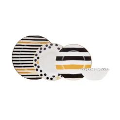 Alternative view of Karaca Nossa 24-Piece Porcelain Dinner Set for 6 People, 153.03.06.6027