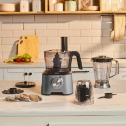 Karaca Mastermaid Power 10-in-1 Multifunctional Food Processor 2000W – Grey, 153.03.06.6570