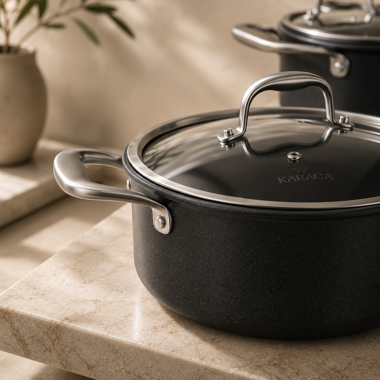 Karaca BioDiamond Pro 6-Piece Non-Stick Induction Cookware Set, 153.03.07.9035 4 Karaca BioDiamond Pro 6-Piece Non-Stick Induction Cookware Set, 153.03.07.9035 - Image 4