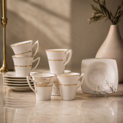 Karaca Autumn 6-Piece Coffee Cup Set – 85 ml, 153.03.07.9493