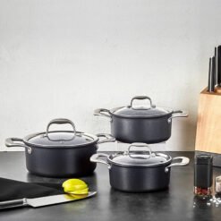 Alternative view of Karaca BioDiamond Pro 6-Piece Non-Stick Induction Cookware Set - Black, 153.03.07.9035