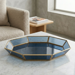 Alternative view of Karaca Line Hex Decorative Plate 33 cm Navy Blue, 153.19.01.1010