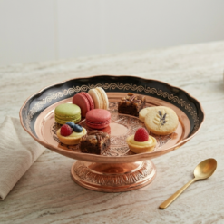 Alternative view of Karaca Palace Handmade Footed Copper Service Plate – Elegant Decorative Serving Plate, 300.21.02.0230