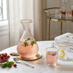 Alternative view of Karaca Gemma Salmon Glass Jug – 2000 ml, Pink, 153.03.08.1569