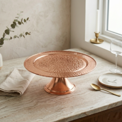 Alternative view of Karaca Anatolia Footed Tray Copper – Elegant Decorative Dessert & Cookie Stand, 300.21.02.0223