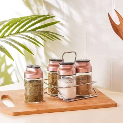 KARACA DIMPLE ROSEGOLD 5 PIECE SPICE SET