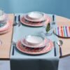 Karaca Bailando 24 Piece Porcelain Dinner Set for 6 People