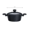 Karaca BioDiamond Non Stick Antibacterial Handle Induction Stockpot with Lid 20cm Black 153.03.08.0422