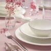 Karaca Fine Pearl Extra Argento 62-Piece Dinner Set for 12 People