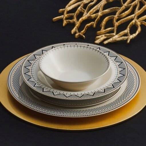Karaca Globe 24 Piece Porcelain Dinner Set for 6 People