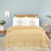 Karaca Home Aria Mustard Double Bed Cover Set and Sheet Set