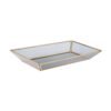 Karaca Home Line Glass Tray, 30cmx18cm, Black Gold