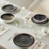 Karaca Streamline Galactic Stoneware 59 Pieces Dinner Set for 12 Persons White