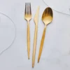 Karaca New Thor Elegance 84-Piece Matte Gold Cutlery Set for 12 People - Boxed Premium Dining Set, 153.03.09.0103