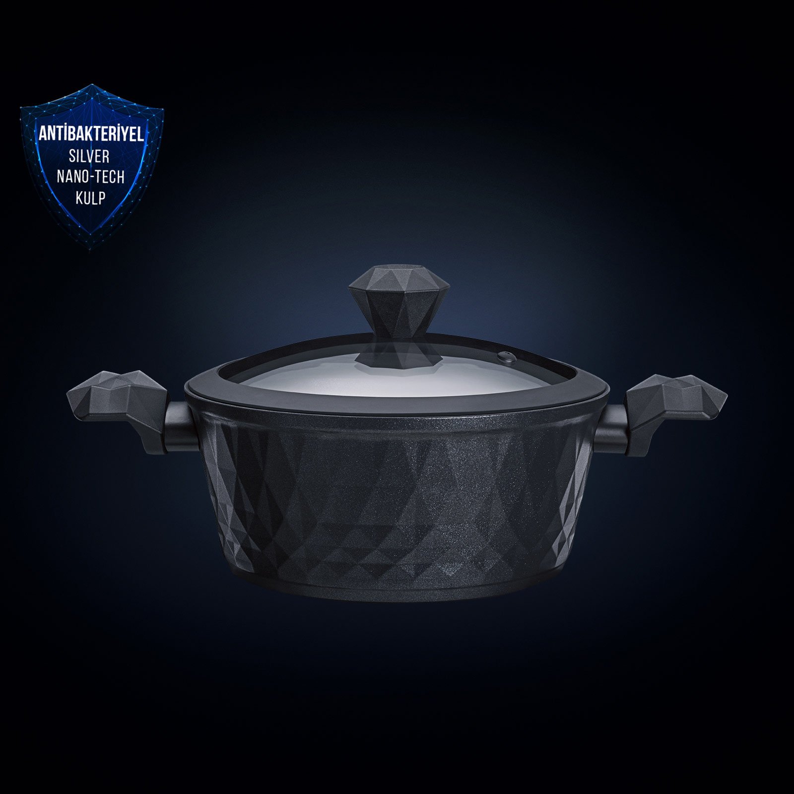 Karaca BioDiamond Antibacterial Non-Stick Casserole ? 20 cm / 2.6 L, 153.03.08.0422 1 Karaca BioDiamond Antibacterial Non-Stick Casserole ? 20 cm / 2.6 L, 153.03.08.0422