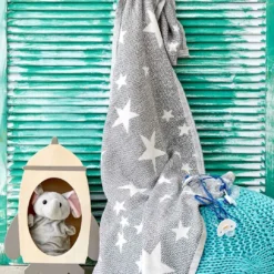 Karaca Home Baby Star Baby Quilt 80 × 120 cm – Grey, 200.16.01.0413