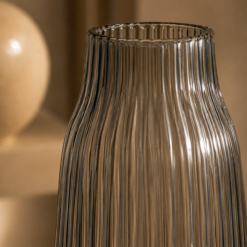 Alternative view of Karaca Home Janis Glass Grey Vase 26 cm, 200.22.11.0005