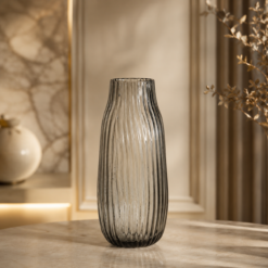 Alternative view of Karaca Home Janis Glass Grey  Vase 31.5 cm, 200.22.11.0006