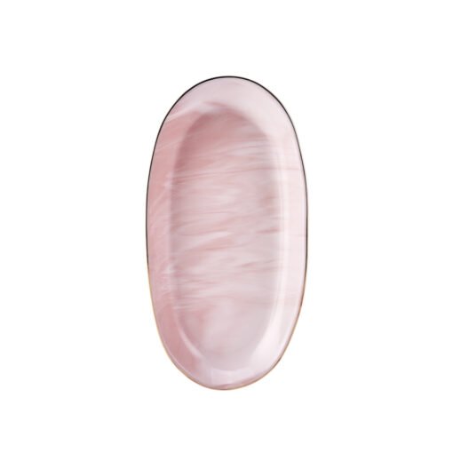 Karaca Marble Blush Boat Plate [Large] 26.5cm, 153.01.01.3924