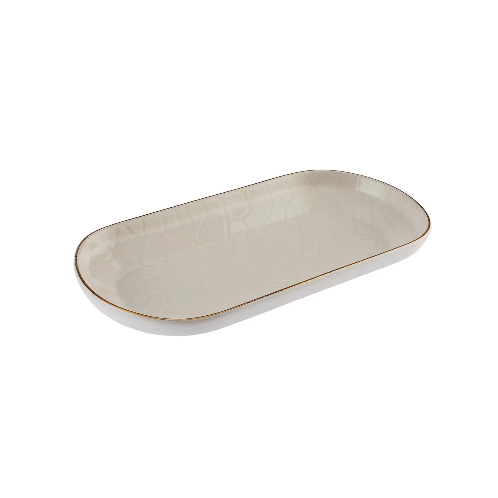 Karaca Calvin Ceramic Large Boat Plate 26cm, 153.03.06.9159 1 Karaca Calvin Ceramic Large Boat Plate 26cm, 153.03.06.9159