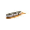 Karaca Malia Fish 3Pcs Snack Bowl - [3Pcs Snack Bowl 9cm, Bamboo 37x10x1cm], 153.03.06.9855