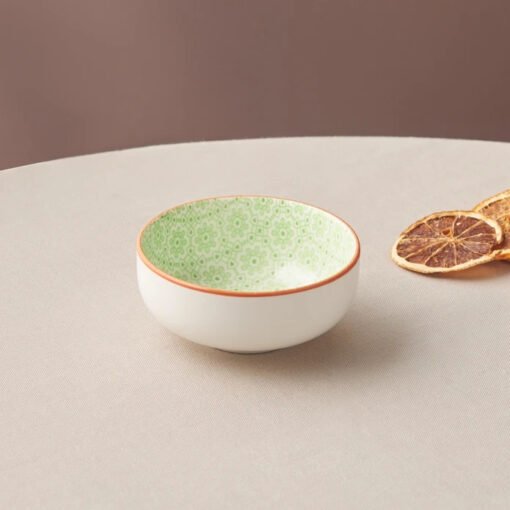 Karaca Floral Green Round Snack Bowl 10cm, 153.03.08.2975