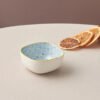 Karaca Floral Blue Square Snack Bowl 10cm, 153.03.08.2980