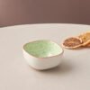 Karaca Floral Green Square Snack Bowl 10cm, 153.03.08.2983