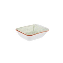 Karaca Floral Green Rectangle Snack-Saucer Bowl 11cm, 153.03.08.2995