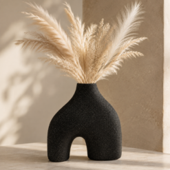 Karaca Cassie Stoneware Black Ceramic Vase 17.5 cm, 153.09.01.2171