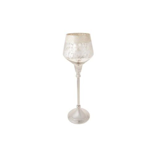 Karaca Home Lucca Tealight Candleholder Silver [35.5cm], 153.20.01.0387