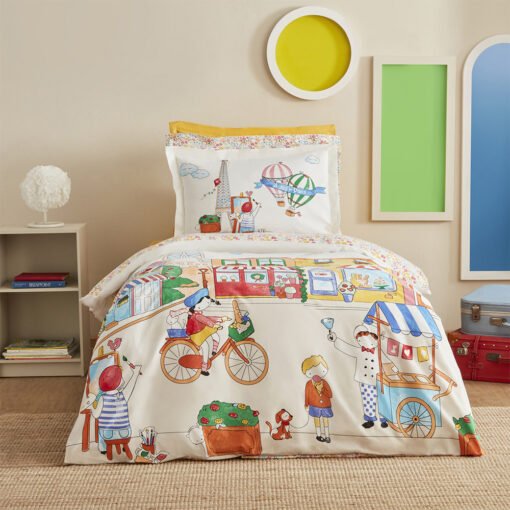 Karaca Home Young Paris Single Duvet Cover Set, 200.13.01.0034