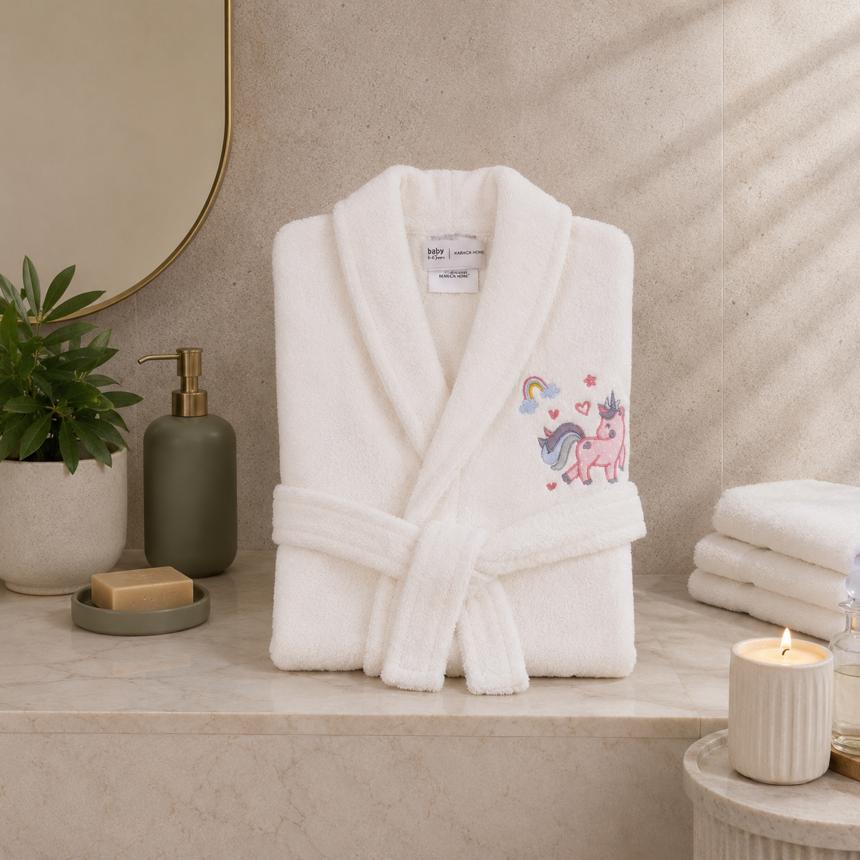 Karaca Home Digna 2-4 Years 100% Cotton Child Bathrobe, 200.16.01.0089 4 Karaca Home Digna 2-4 Years 100% Cotton Child Bathrobe, 200.16.01.0089 - Image 4