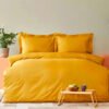 Karaca Home Back To Basic Mustard 100% Cotton Double Duvet Cover Set, 200.18.01.0049