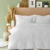 Karaca Home Back To Basic White 100% Cotton Double Duvet Cover Set, 200.18.01.0054