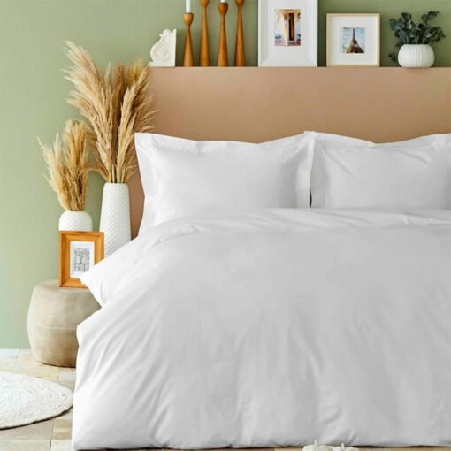 Karaca Home Back To Basic White 100% Cotton Double Duvet Cover Set, 200.18.01.0054