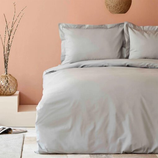Karaca Home Back To Basic Grey 100% Cotton Single Duvet Cover Set, 200.18.01.0061