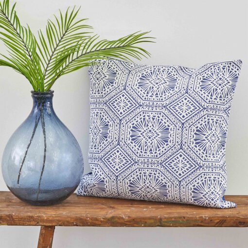Karaca Home Monu Indigo Cushion [45x45cm] - [70% Polyester] [30% Cotton], 200.18.01.0672