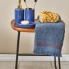 Karaca Home Softy 100% Cotton Appliqued Face Towels 50x90cm Indigo, 200.19.01.0650