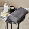 Karaca Home Softy 100% Cotton Applique Face Towels 50x90cm Grey, 200.19.01.0653