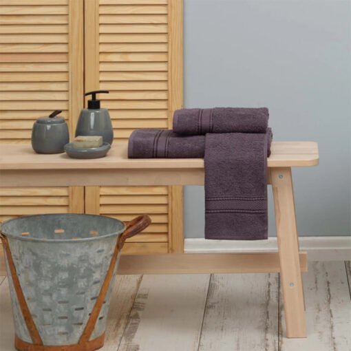 Karaca Home Daily Soft 100% Cotton Hand Towels 30x50cm Anthracite, 200.20.01.0290 - Image 2