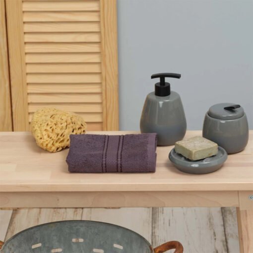 Karaca Home Daily Soft 100% Cotton Hand Towels 30x50cm Anthracite, 200.20.01.0290