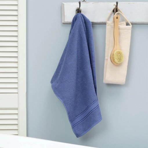 Karaca Home Daily Soft 100% Cotton Face Towels 50x90cm Indigo, 200.20.01.0297