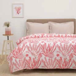 Karaca Home Coral Tile 100% Cotton Double Blanket [200x220cm], 200.20.01.0356