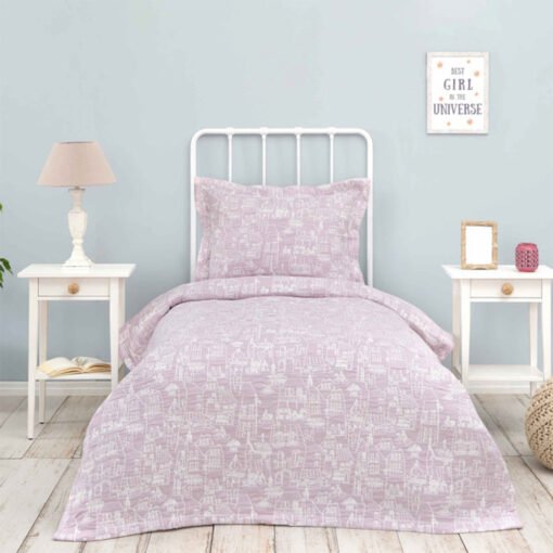 Karaca Home Young City Lilac Single Bedspread Set, 200.20.01.0429