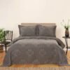 Karaca Home Amelie Black Double Bedspread Set, 200.20.01.0492