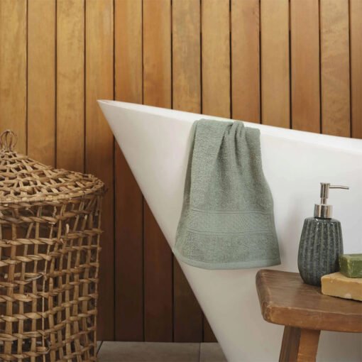 Karaca Home Dielle Recycle 100% Cotton Bath Towels 30x50cm Green, 200.20.01.0667