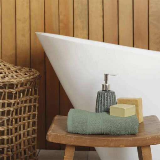 Karaca Home Dielle Recycle 100% Cotton Bath Towels 70x140cm Green, 200.20.01.0677