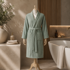 Karaca Lebanon 80 Karaca Home Dielle Men L/XL Green Bathrobe, 200.20.01.0687