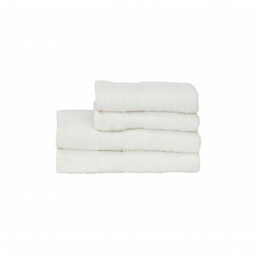 Karaca Home Vicente 100% Cotton 5Pcs Hand-Face Towels Set Off-White, 200.21.01.0087